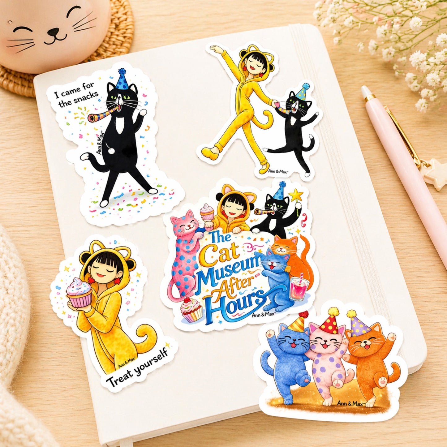 The Cat Museum-After Hours (First Edition) Comic Card & Sticker Pack Collection