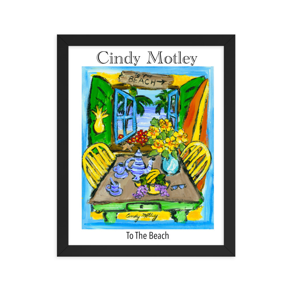 To the Beach Framed poster