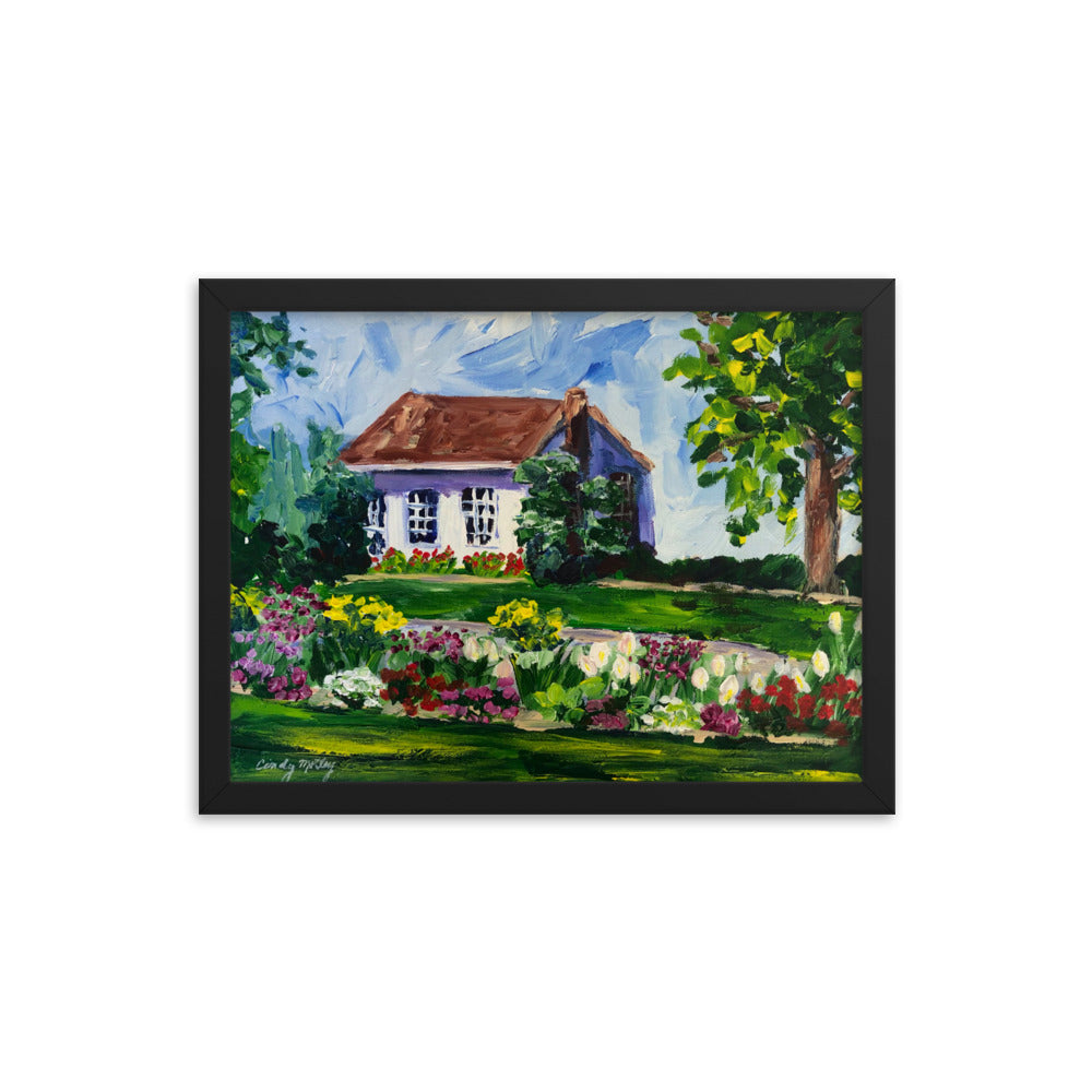 Home with a Garden By Cindy Motley Framed poster