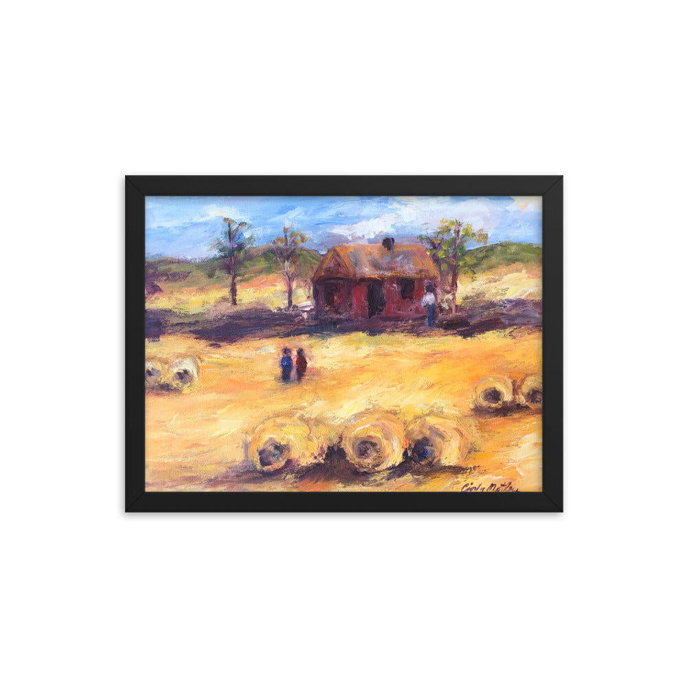 Golden Fields By Cindy Motley Framed poster