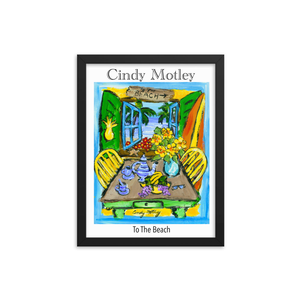 To the Beach Framed poster