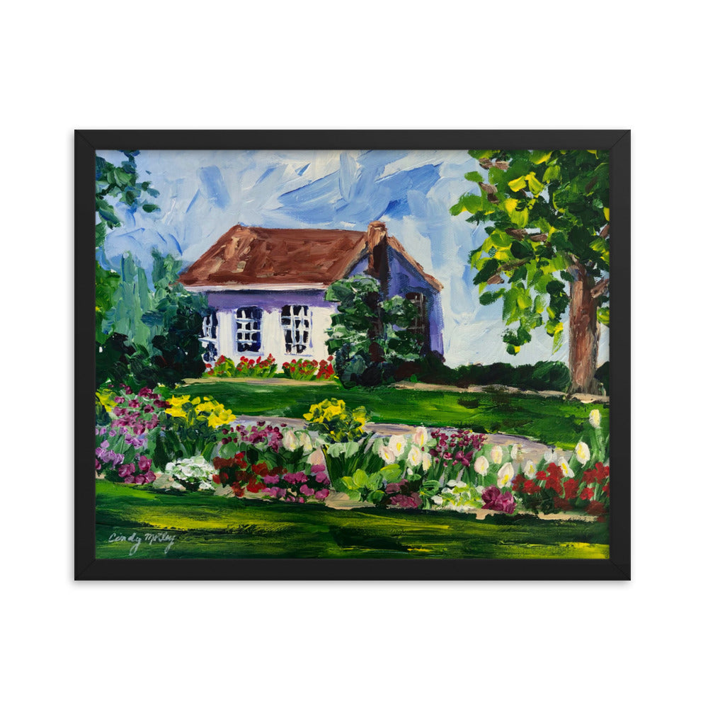 Home with a Garden By Cindy Motley Framed poster