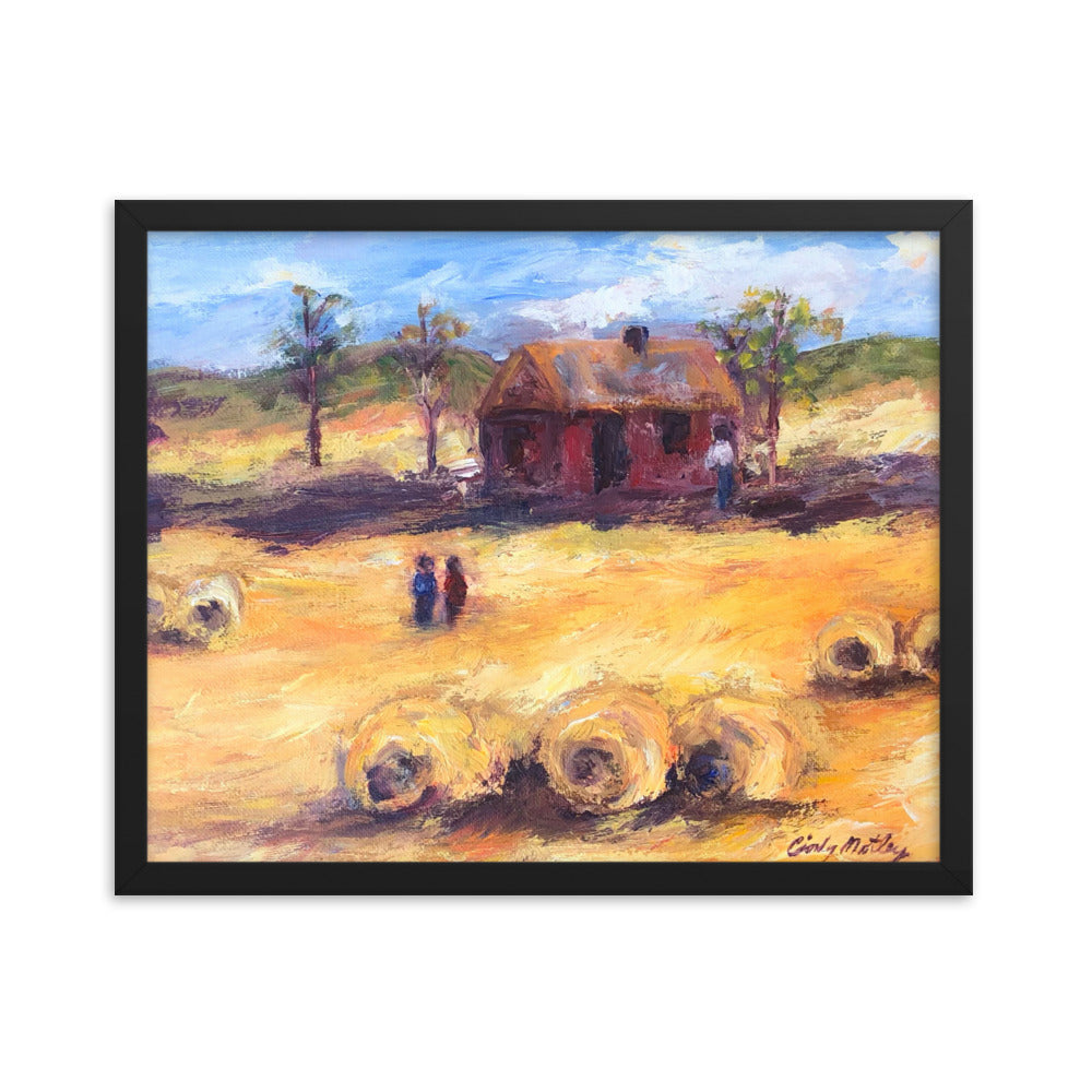 Golden Fields By Cindy Motley Framed poster