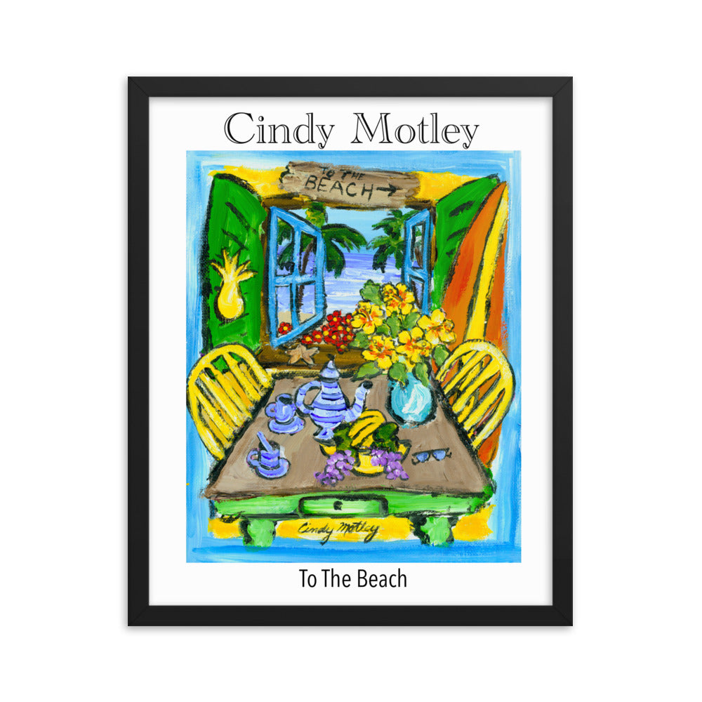 To the Beach Framed poster