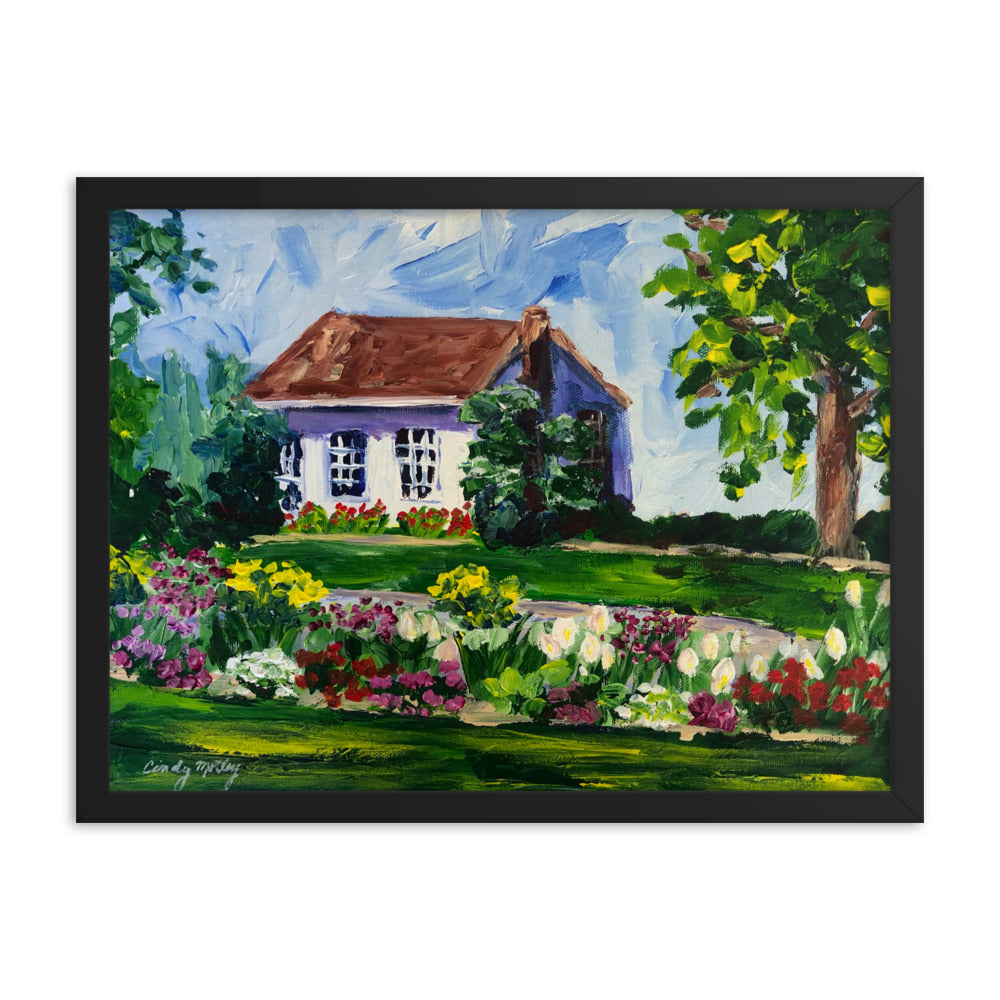 Home with a Garden By Cindy Motley Framed poster