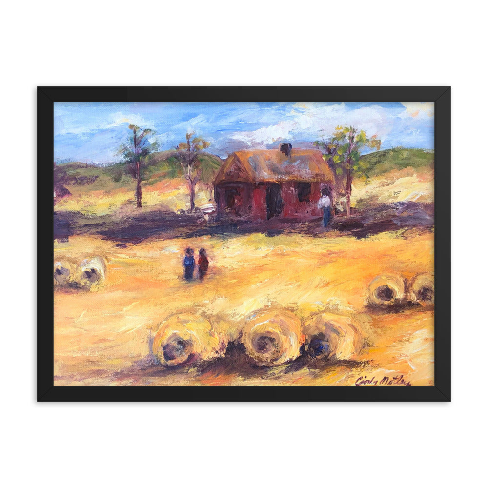 Golden Fields By Cindy Motley Framed poster