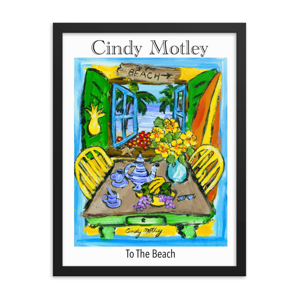 To the Beach Framed poster