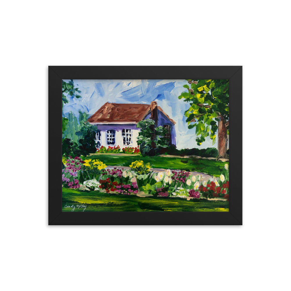 Home with a Garden By Cindy Motley Framed poster