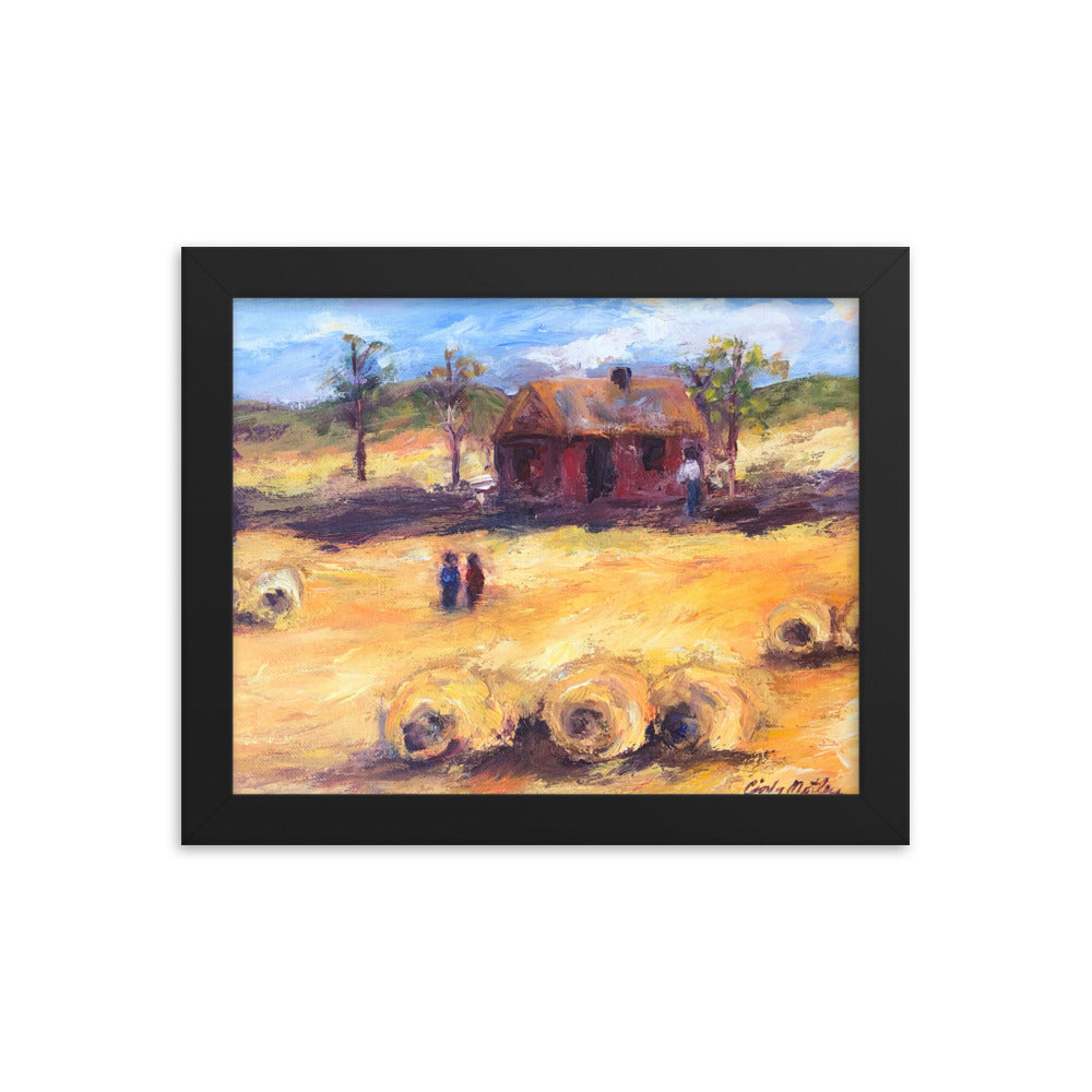 Golden Fields By Cindy Motley Framed poster