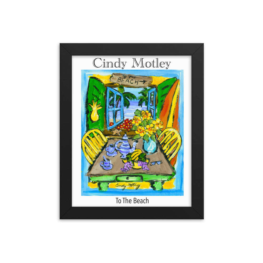 To the Beach Framed poster