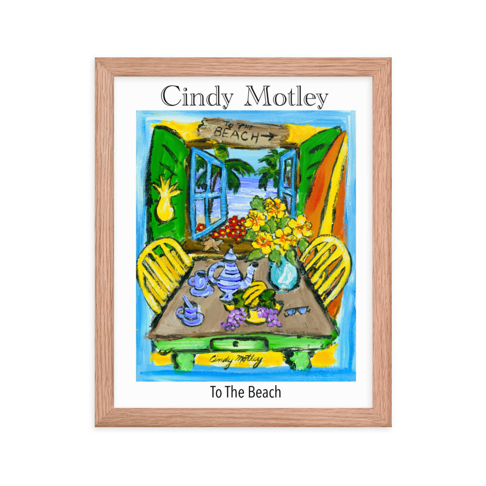 To the Beach Framed poster