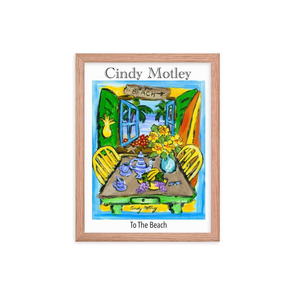 To the Beach Framed poster