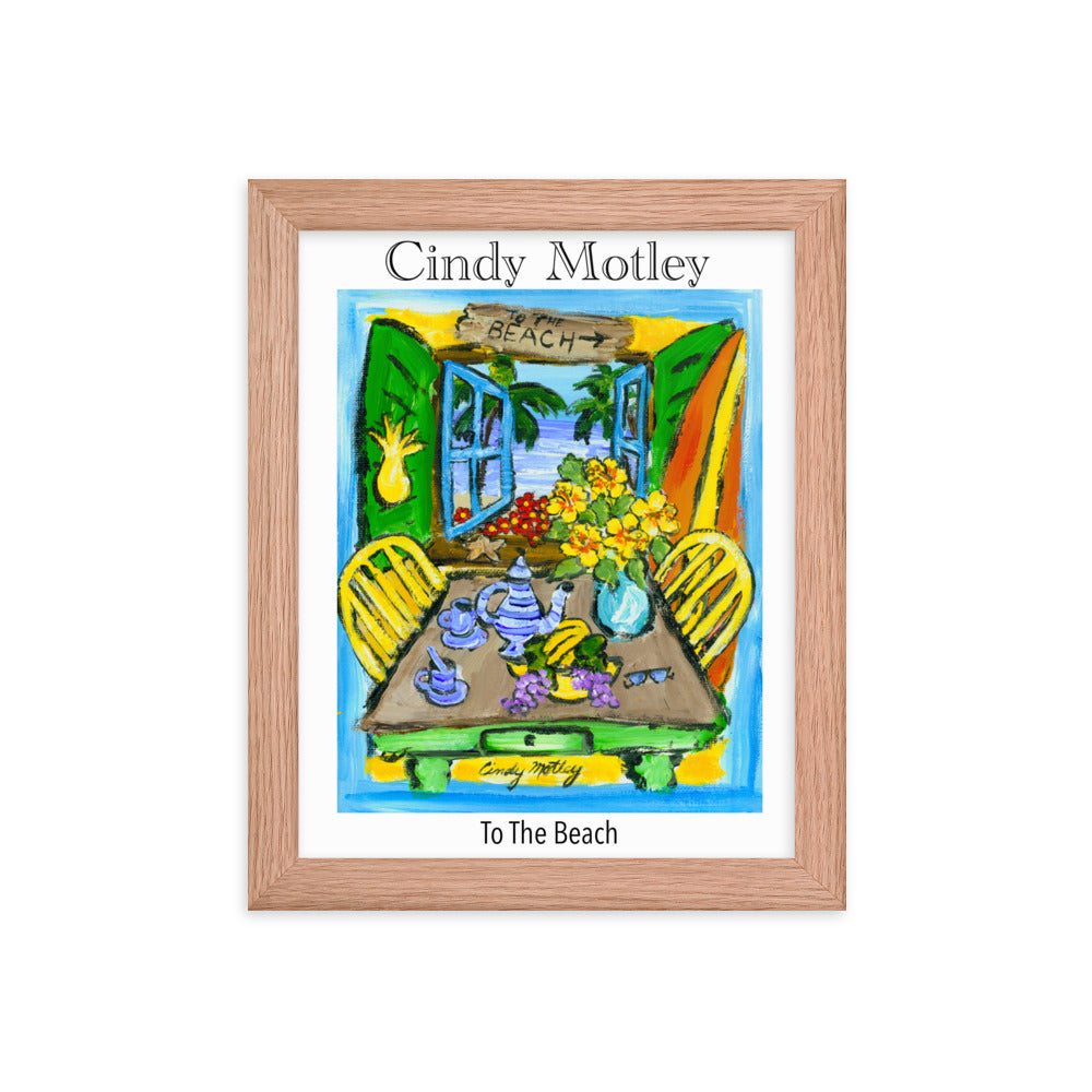 To the Beach Framed poster