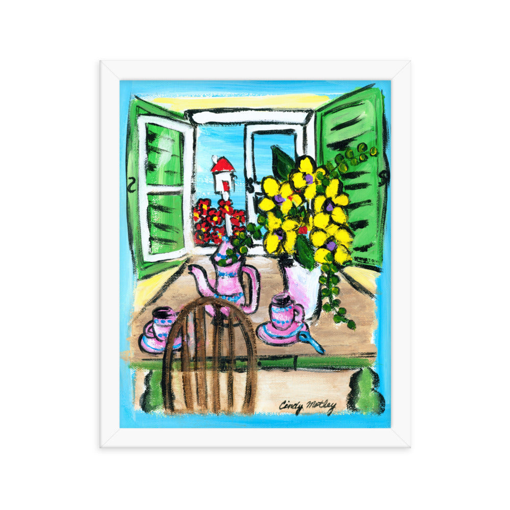 Bird House By Cindy Motley Framed poster