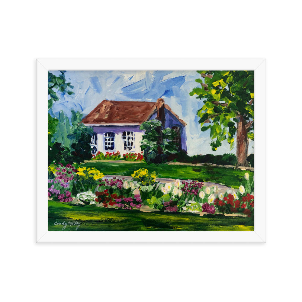 Home with a Garden By Cindy Motley Framed poster