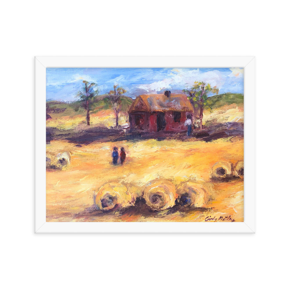 Golden Fields By Cindy Motley Framed poster