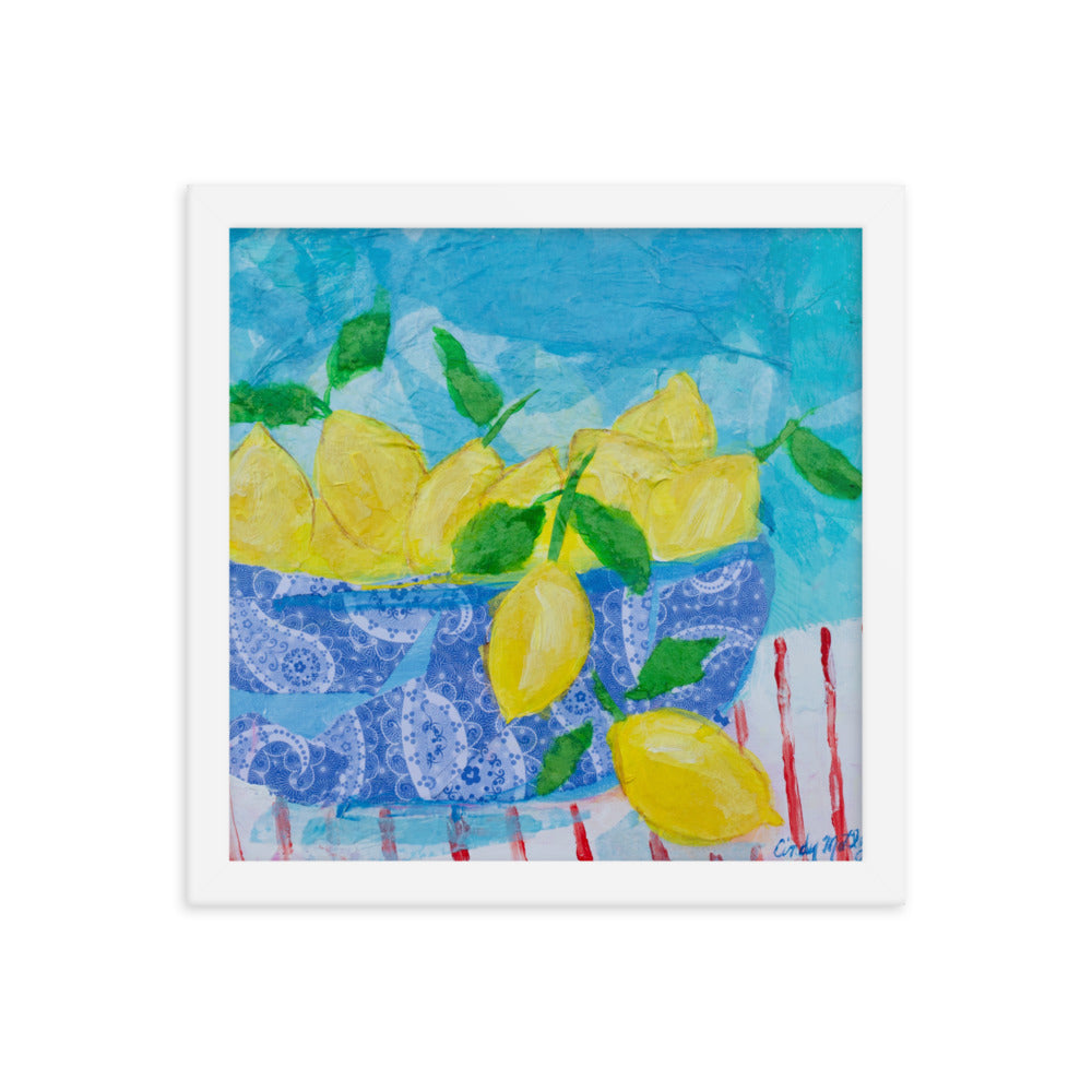 Lemons by Cindy Motley Framed poster