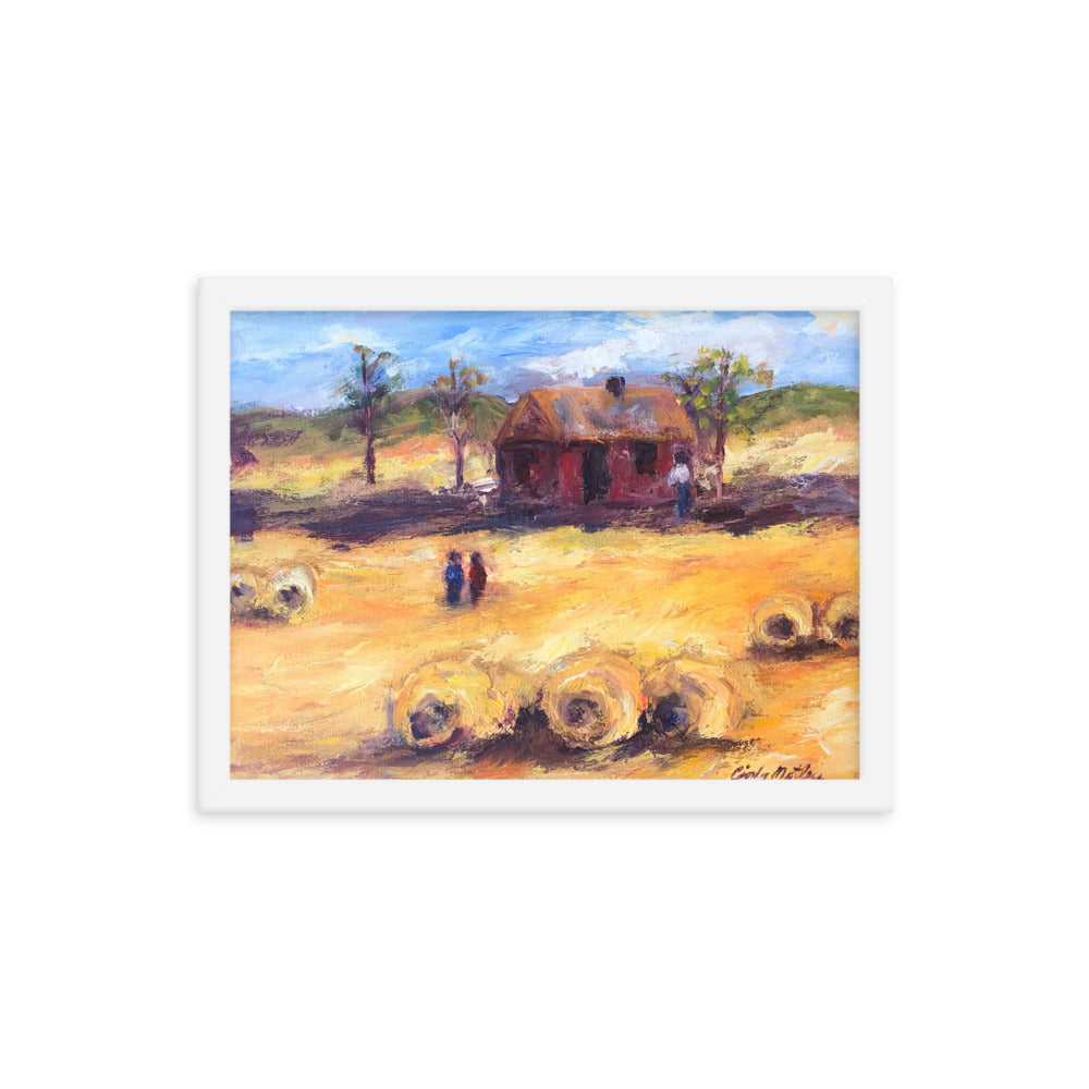 Golden Fields By Cindy Motley Framed poster