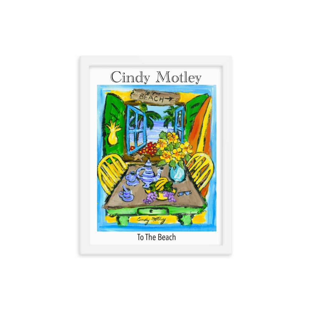 To the Beach Framed poster