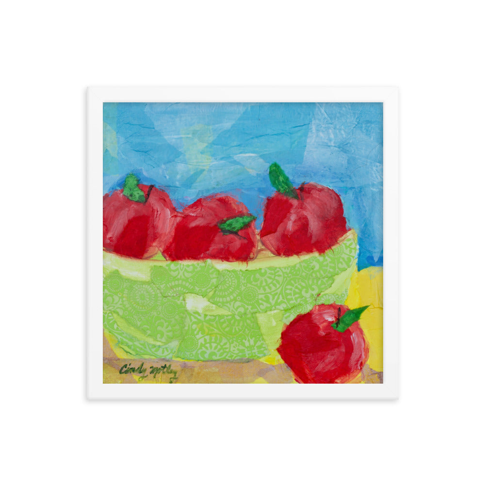 Apples By Cindy Motley Framed poster