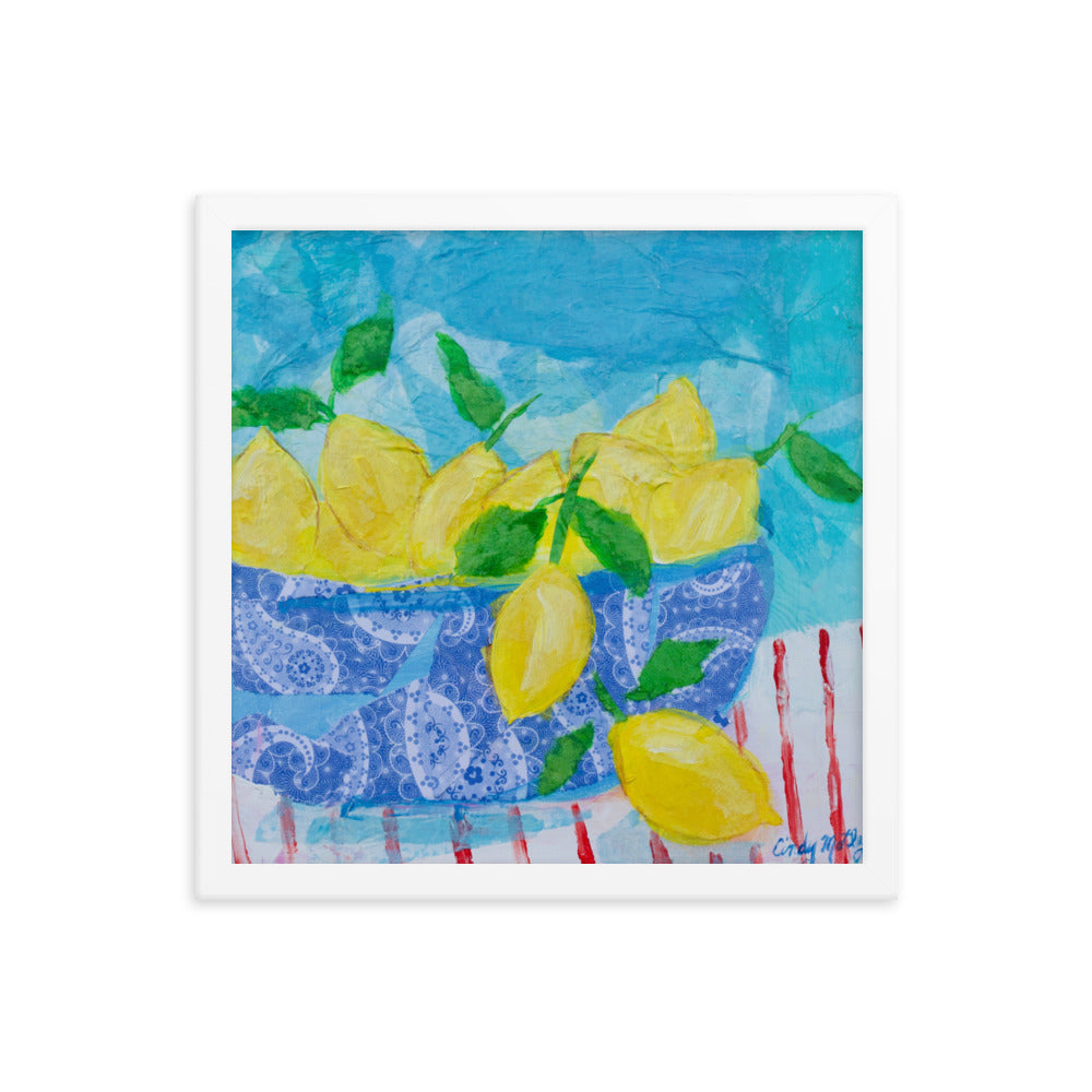 Lemons by Cindy Motley Framed poster