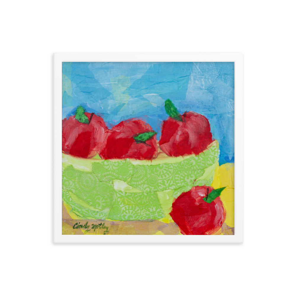 Apples By Cindy Motley Framed poster