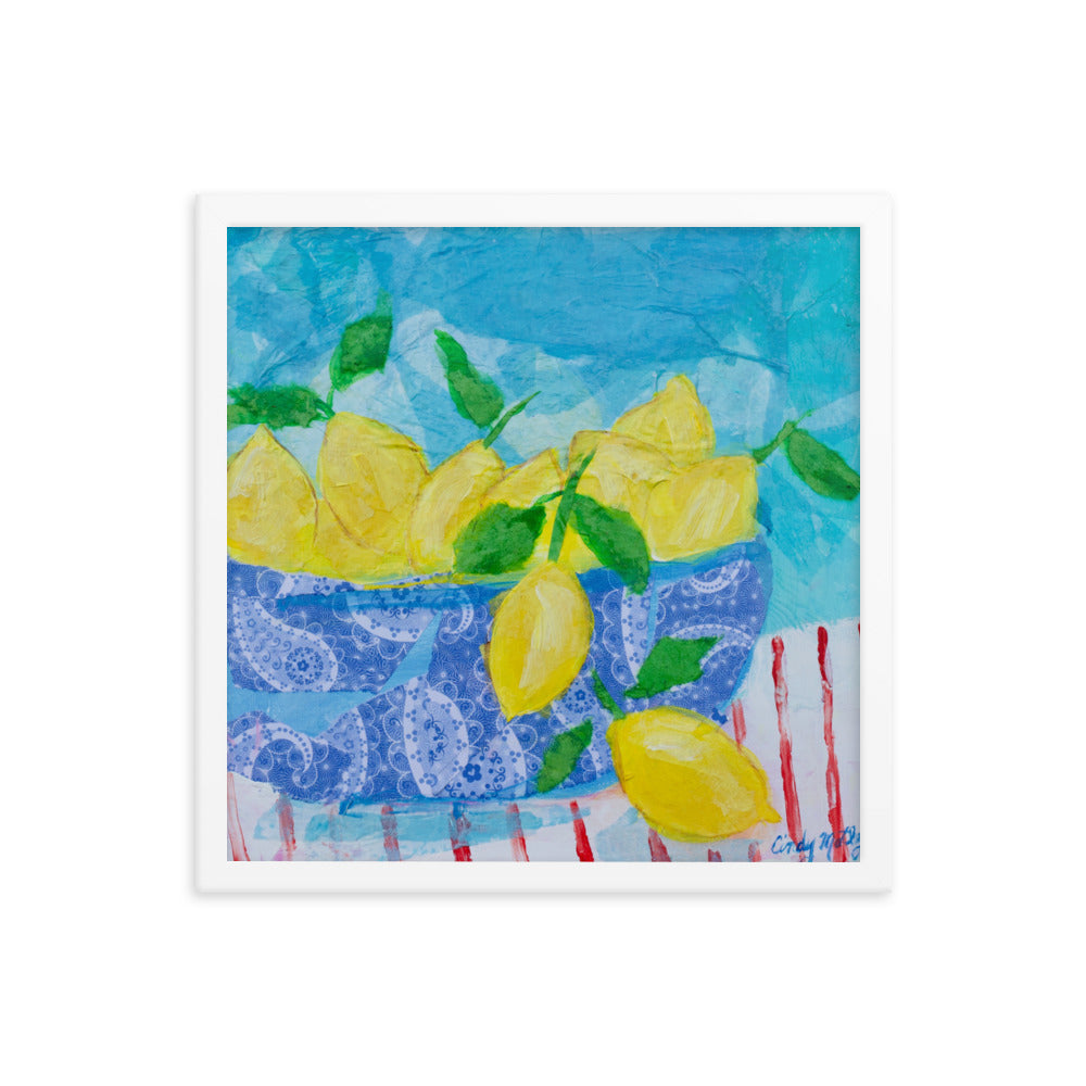 Lemons by Cindy Motley Framed poster