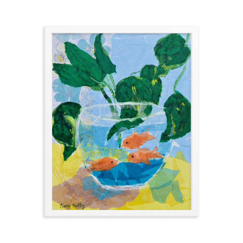 Three Goldies By Cindy Motley Framed poster