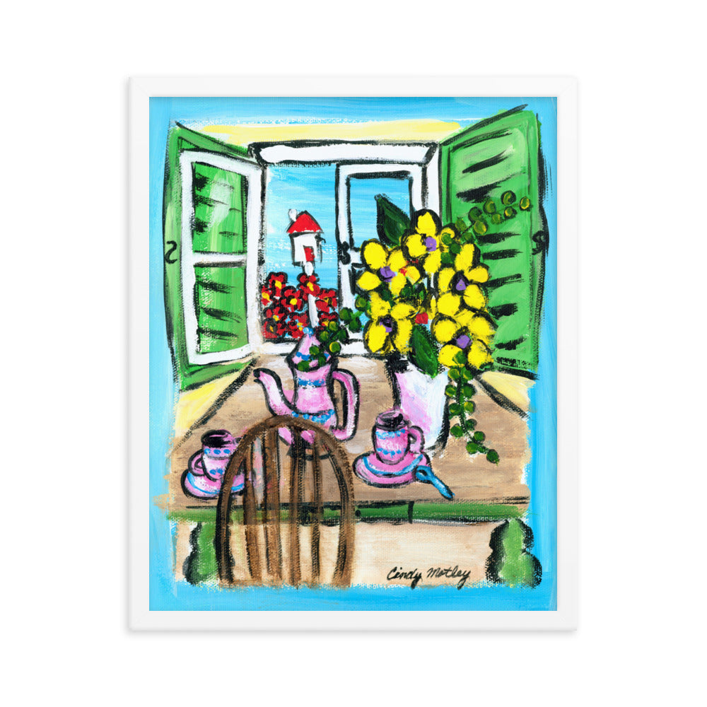 Bird House By Cindy Motley Framed poster