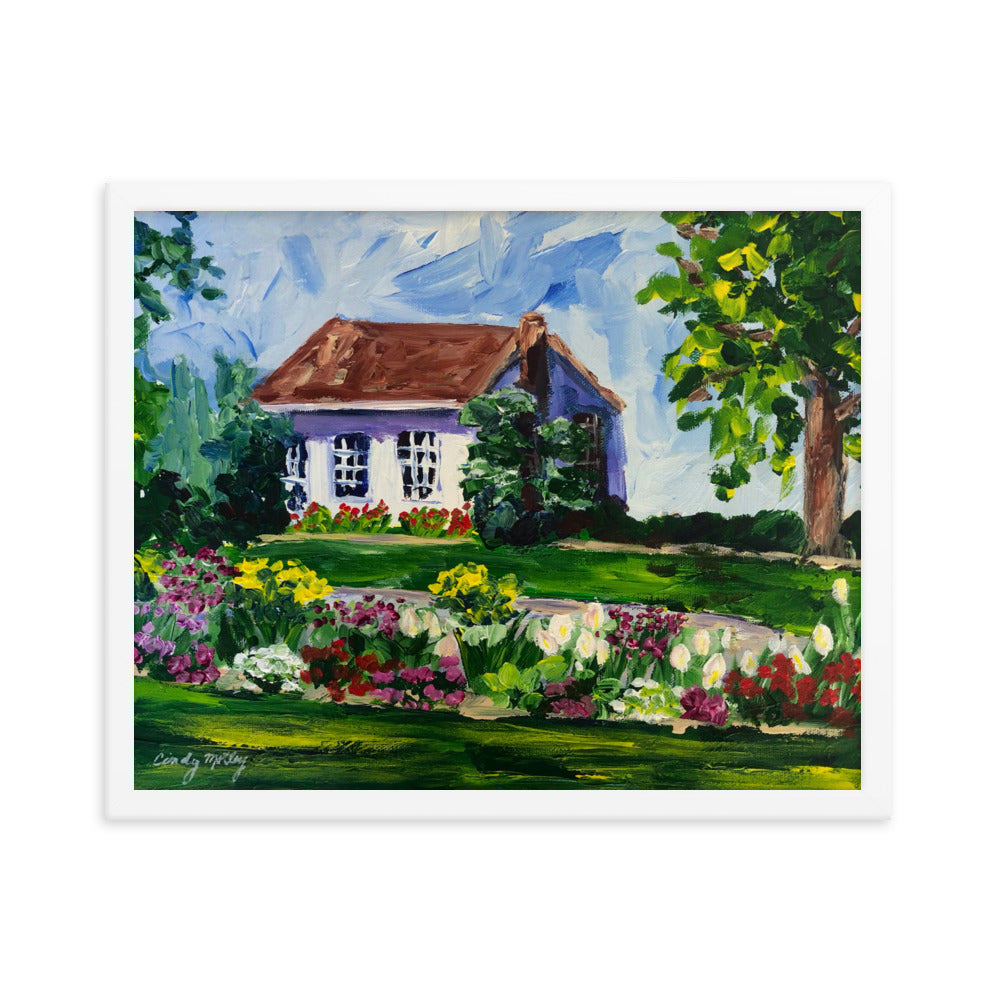 Home with a Garden By Cindy Motley Framed poster