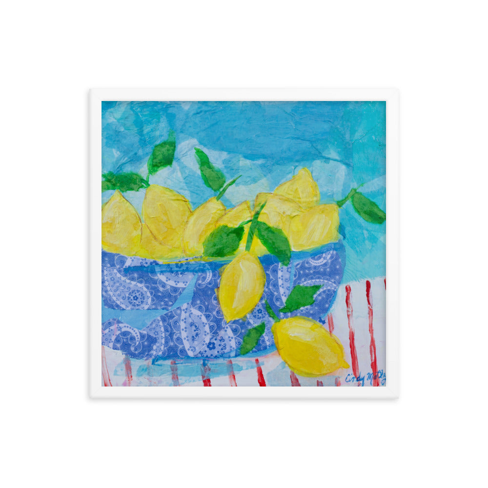 Lemons by Cindy Motley Framed poster