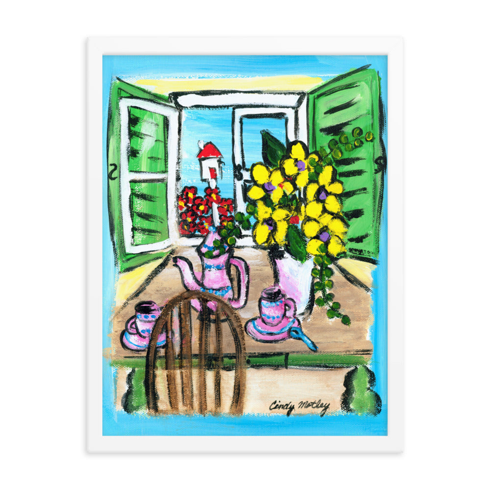 Bird House By Cindy Motley Framed poster