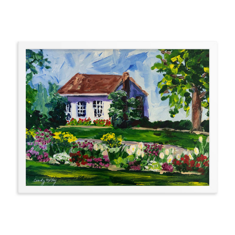 Home with a Garden By Cindy Motley Framed poster