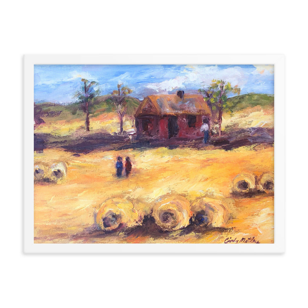 Golden Fields By Cindy Motley Framed poster
