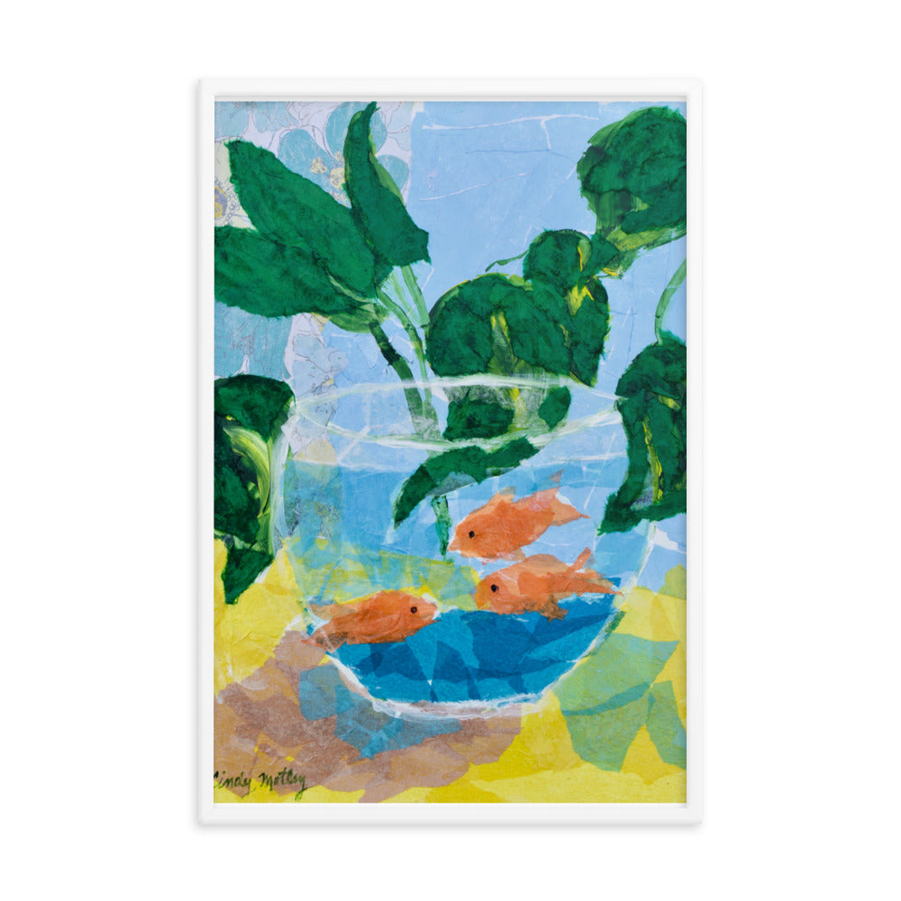 Three Goldies By Cindy Motley Framed poster