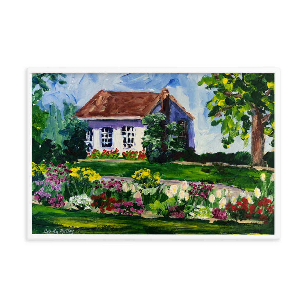 Home with a Garden By Cindy Motley Framed poster