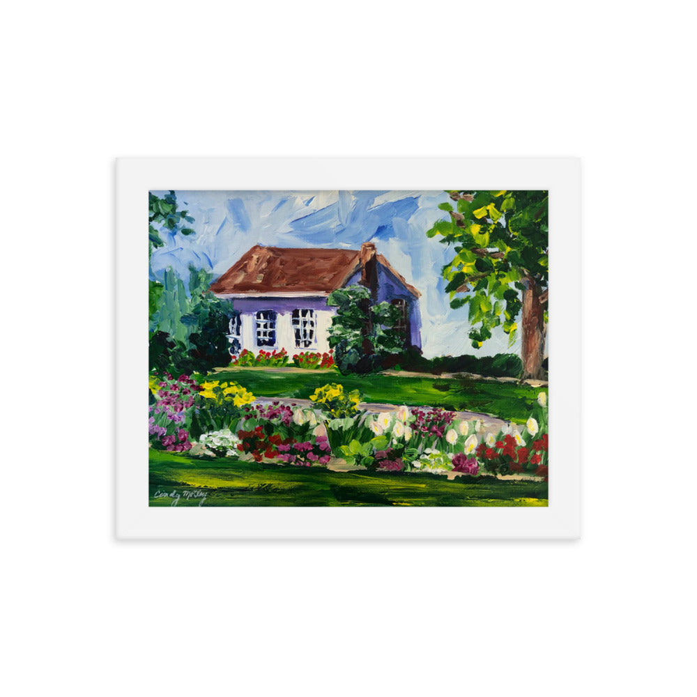 Home with a Garden By Cindy Motley Framed poster