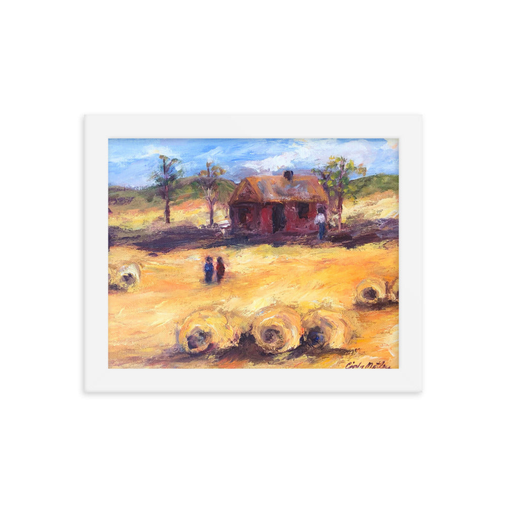 Golden Fields By Cindy Motley Framed poster
