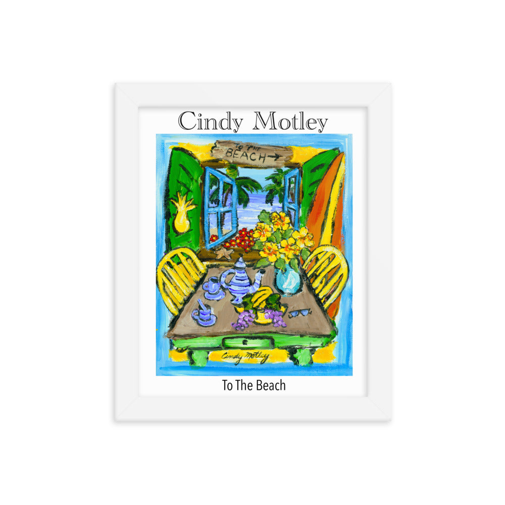 To the Beach Framed poster
