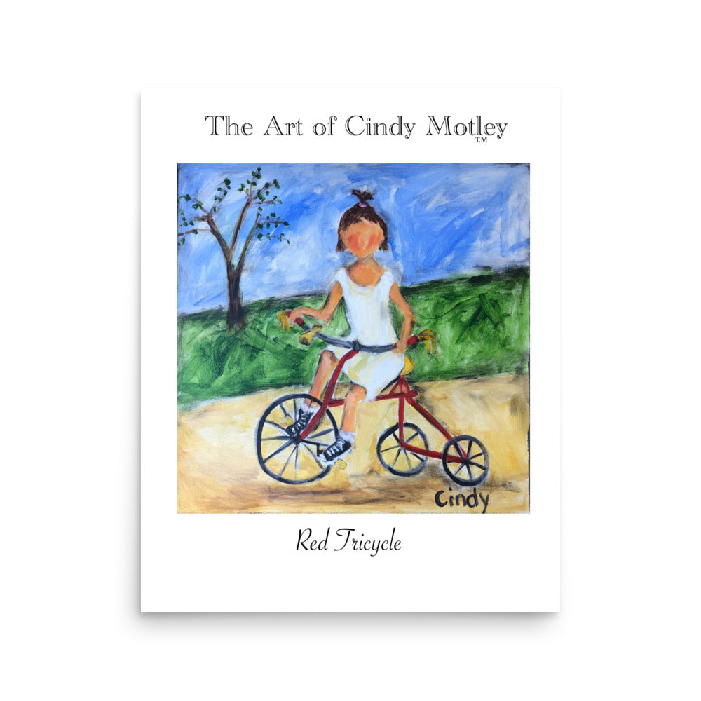 Red Tricycle Poster