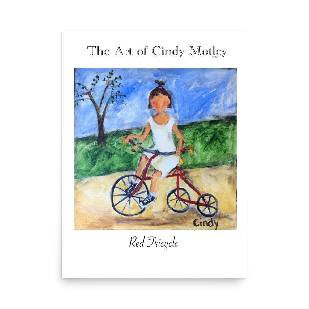 Red Tricycle Poster
