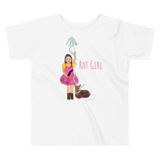 Rat Girl Toddler Short Sleeve Tee (RIBBON OF LOVE COLLECTION)