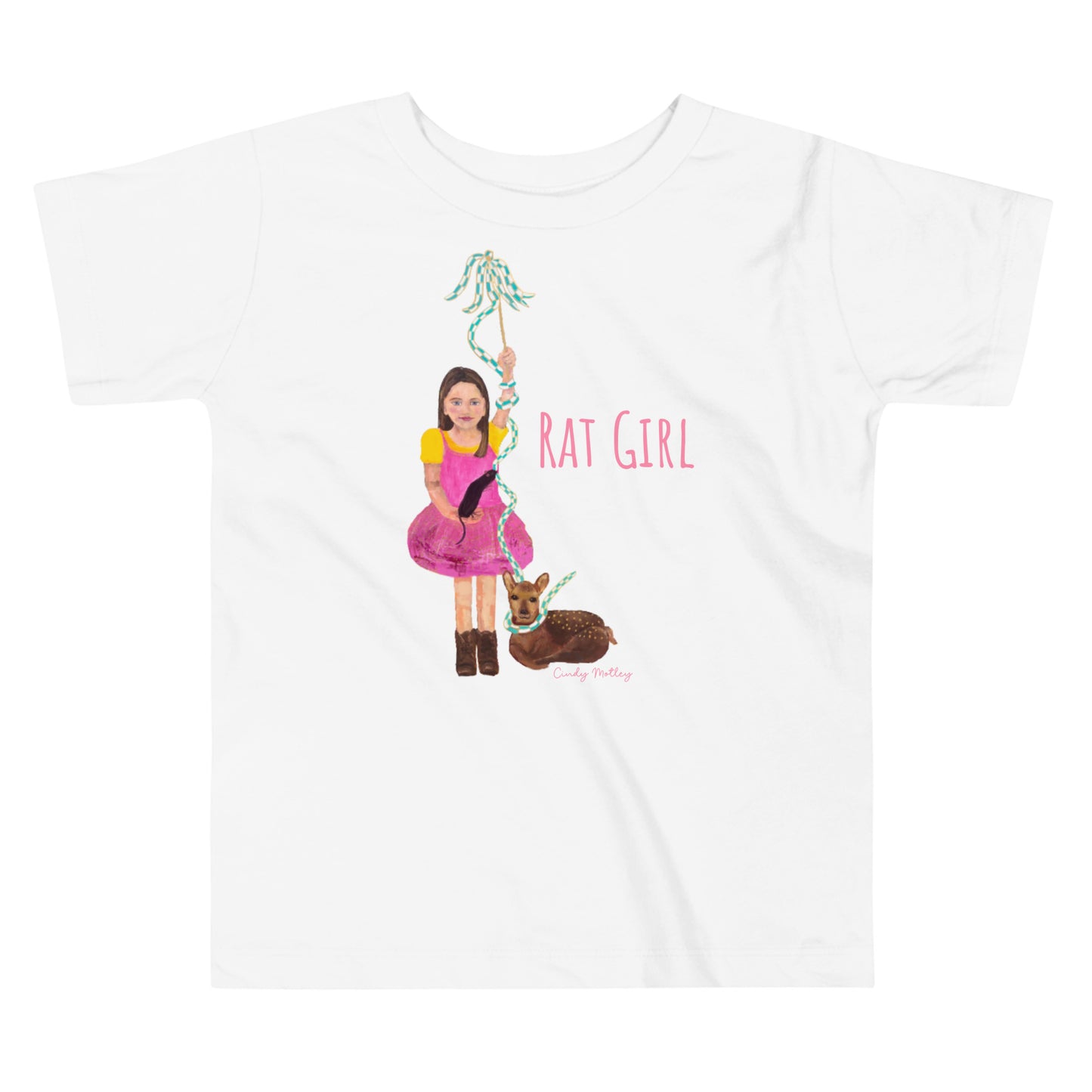 Rat Girl Toddler Short Sleeve Tee (RIBBON OF LOVE COLLECTION)