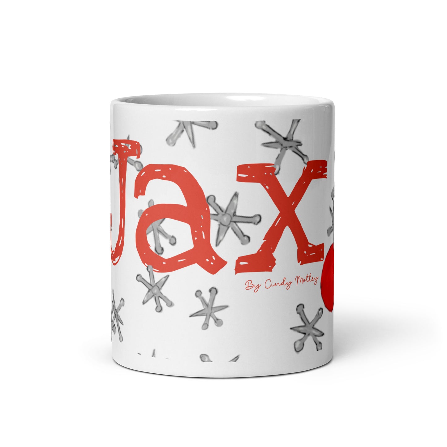 Jax By Cindy Motley White glossy mug