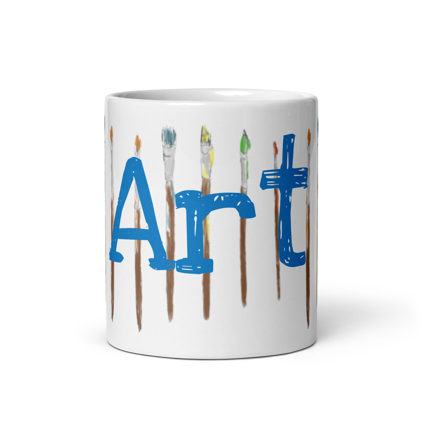 Art By Cindy Motley White glossy mug