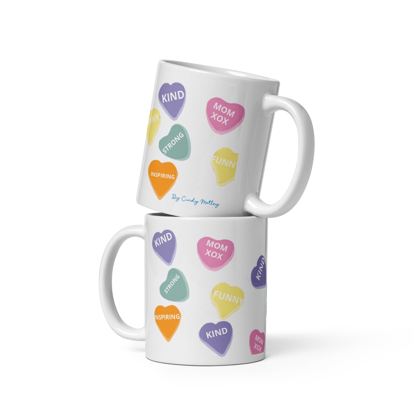 MOM By Cindy Motley White glossy mug