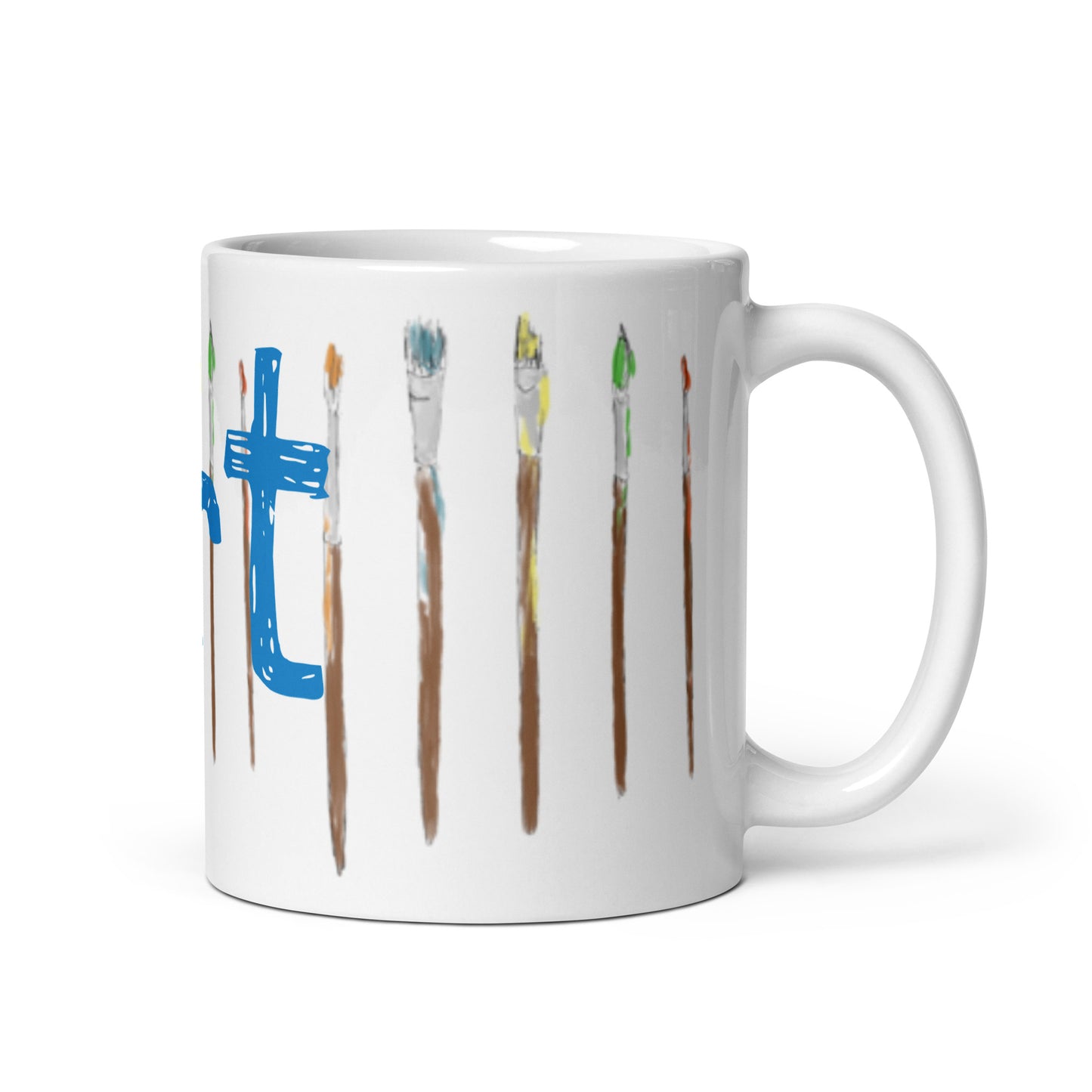Art By Cindy Motley White glossy mug
