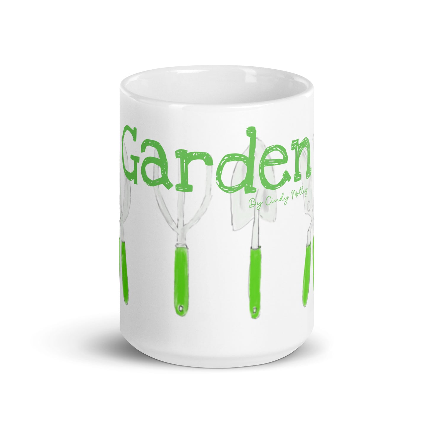 Garden By Cindy Motley White glossy mug