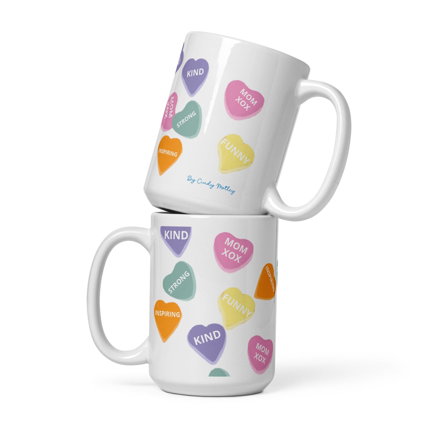 MOM By Cindy Motley White glossy mug