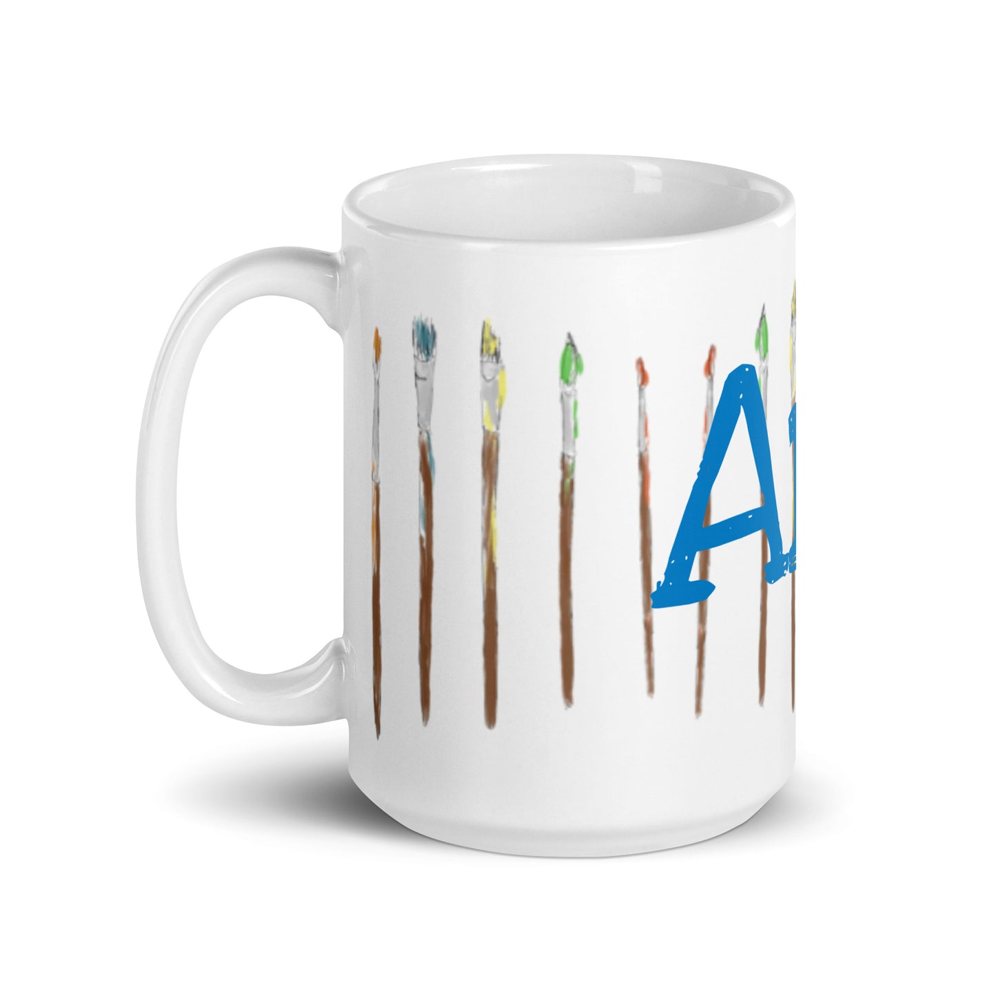 Art By Cindy Motley White glossy mug
